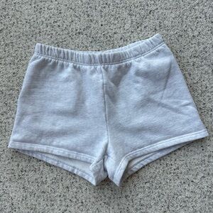 TNA Light Gray Fleece Lined Sweat Shorts Women’s Small Elastic Waistband Aritzia